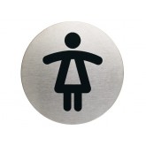 INFOBORD PICTOGRAM DURABLE WC DAMES ROND 83MM