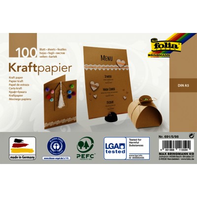KRAFTPAPIER FOLIA DIN A5 120GR
