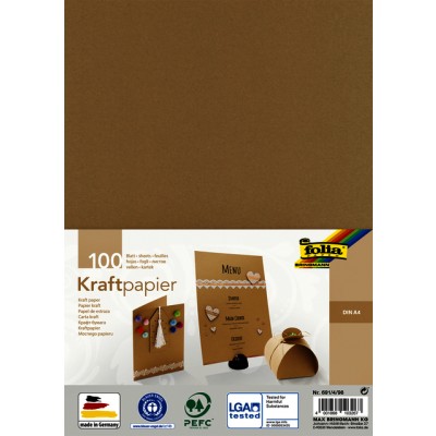 KRAFTPAPIER FOLIA DIN A4 120GR