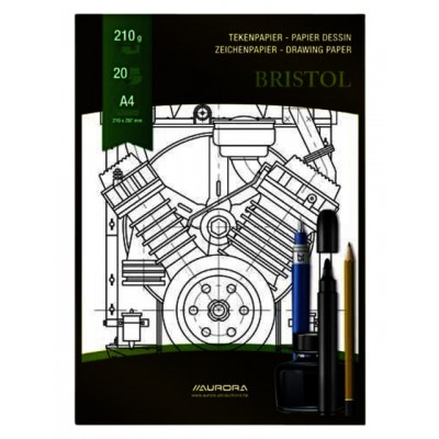 TEKENBLOK AURORA A4 210GR 40BLZ BRISTOL