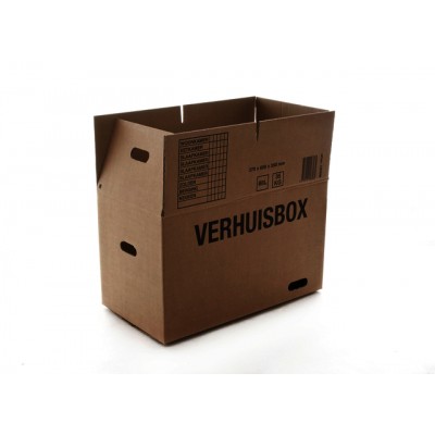 VERHUISDOOS BUDGET 370X650X350MM DUBBELGOLF BRUIN