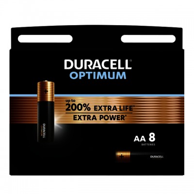 BATTERIJ DURACELL OPTIMUM AA 8ST