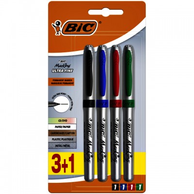 CD MARKER BIC 0.7MM ZEER F 3+1 GRATIS ASS