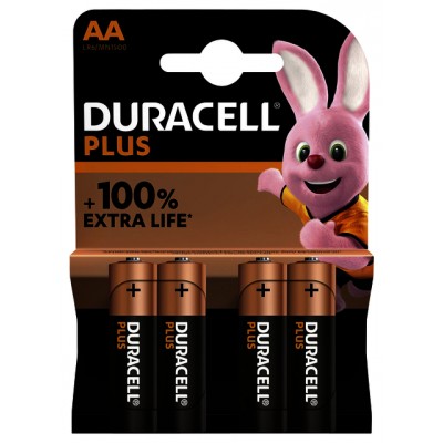 BATTERIJ DURACELL PLUS AA 4ST