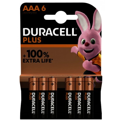 BATTERIJ DURACELL PLUS AAA 6ST