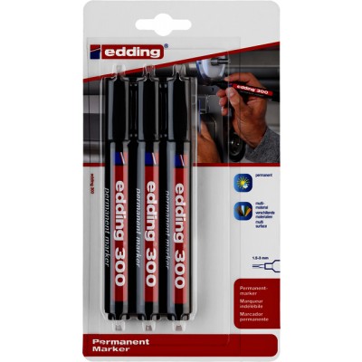 VILTSTIFT EDDING 300 ROND 1.5-3MM ZWART
