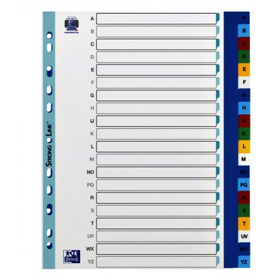 TABBLADEN OXFORD A4+ 11R PP A-Z 20DLG KLEUR