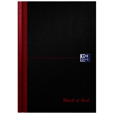 NOTITIEBOEK OXFORD BLACK N' RED A5 LIJN