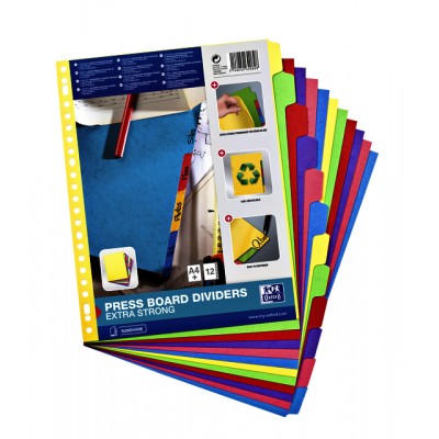 TABBLADEN OXFORD A4+ 23R 12DLG KARTON KLEUR