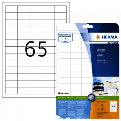 ETIKET HERMA 5027 38.1X21.2 PREMIUM WIT