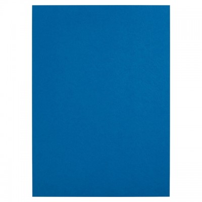VOORBLAD GBC A4 LEDERLOOK MET VENSTER 250GR BLAUW