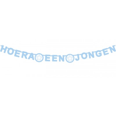 LETTERSLINGER HAZA HOERA EEN JONGEN BLAUW