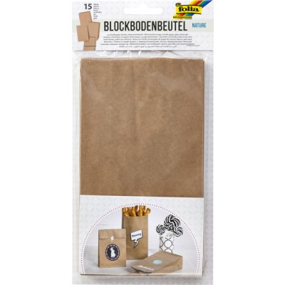 BLOKZAK FOLIA KRAFT NATUREL FOODSAFE 12X6X21CM