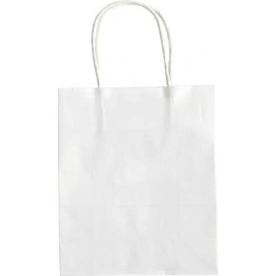 PAPIEREN ZAK FOLIA HANDVAT 18X21X8CM KRAFT WIT