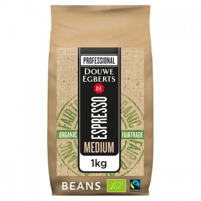 KOFFIE DE ESPRESSO MEDIUM ROAST ORGANIC & FAIR TRADE 1000GR