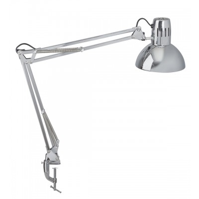BUREAULAMP MAUL STUDY MET TAFELKLEM CHROOM