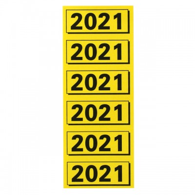 RUGETIKET ELBA 2021 GEEL MET ZWARTE OPDRUK