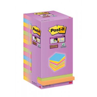 MEMOBLOK 3M POST-IT 654 76X76 COLOR NOTES
