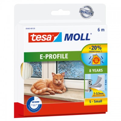 TOCHTSTRIP TESA MOLL 05463 E PROFIEL 9MMX6M WIT