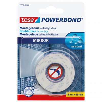 POWERBOND TESA 55732 VOOR SPIEGELS 19MMX1,5M