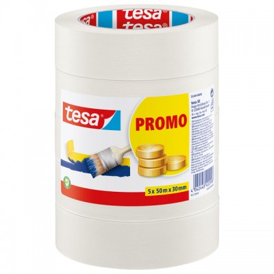 AFPLAKTAPE TESA 55349 BASIC PROMO 50MMX50M 5STUKS