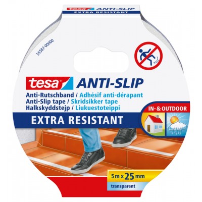 ANTISLIPTAPE TESA 55587 25MMX5M TRANSPARANT