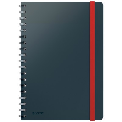 NOTITIEBOEK LEITZ COSY B5 GELIJND SPIRAAL GRIJS