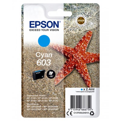 INKCARTRIDGE EPSON 603 T03U2 BLAUW