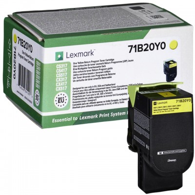 TONERCARTRIDGE LEXMARK 71B20Y0 2.3K GEEL