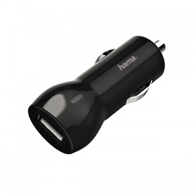 AUTOLADER HAMA USB-A 2.4 A ZWART