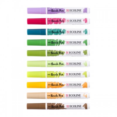 BRUSHPEN TALENS ECOLINE BOTANISCH ASS 10ST