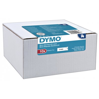 LABELTAPE DYMO 41913 9MMX7M D1 WIT/ZWART 10ST