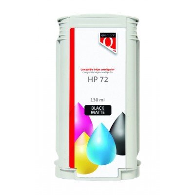 INKCARTRIDGE QUANTORE HP 72 C9403A MAT ZWART