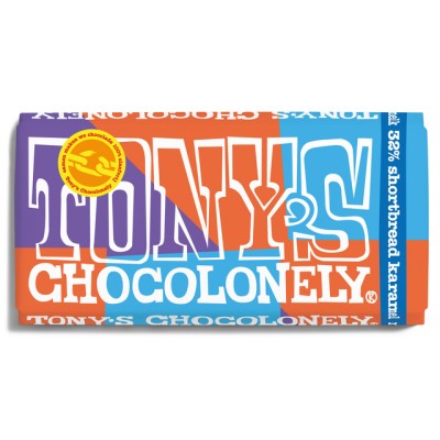 TONY'S CHOCOLONELY MELK 32% SHORTBREAD 180GR