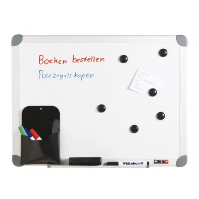 WHITEBOARD DESQ 45X60CM IN KUNSTSTOF DRAAGKOFFER