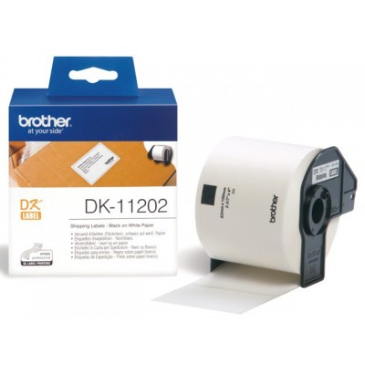 LABEL ETIKET BROTHER DK-11202 62MMX100MM VERZ WIT