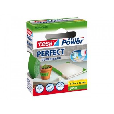 PLAKBAND TESA 56341 19MMX2.75M TEXTIEL GROEN
