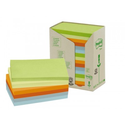 MEMOBLOK 3M POST-IT 655 76X127MM RECYCLE NATUUR