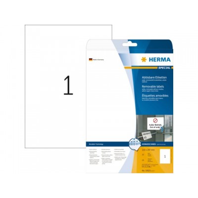 ETIKET HERMA MOVABLE 10021 210X297MM A4 25ST
