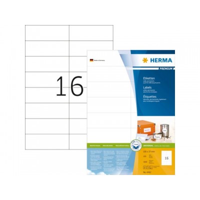 ETIKET HERMA 4462 105X37MM PREMIUM A4 1600ST
