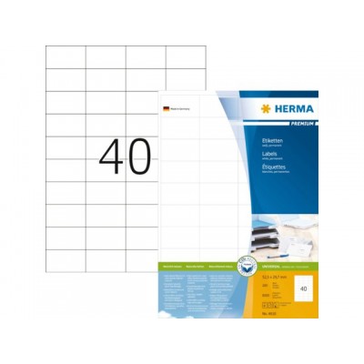 ETIKET HERMA 4610 52.5X29.7MM PREMIUM A4 8000ST
