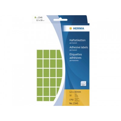 ETIKET HERMA 2345 12X18MM 1792ST GROEN