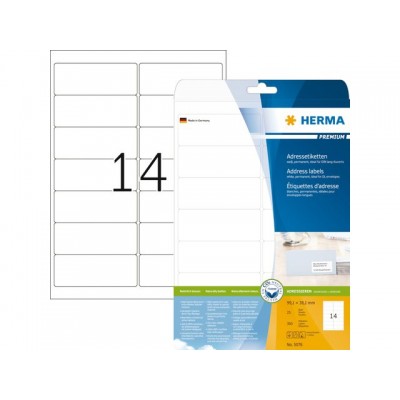 ETIKET HERMA 5076 99.1X38.1MM ADRES A4 350ST