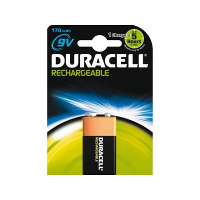 BATTERIJ OPLAADBAAR DURACELL 9V HR9V