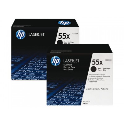 TONERCARTRIDGE HP 55X CE255XD 12.5K ZWART