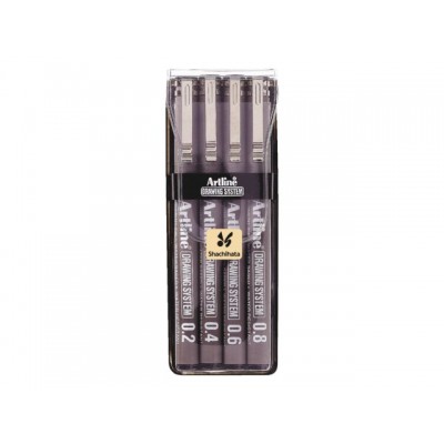 FINELINER ARTLINE TECHNISCH 0.2-0.4-0.6-0.8MM ZWART