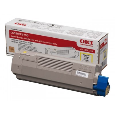 TONERCARTRIDGE OKI 43872305 2K GEEL