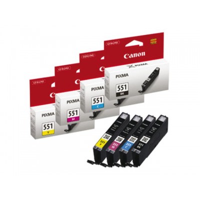INKCARTRIDGE CANON CLI-551 ZWART 3 KLEUREN