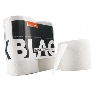 TOILETPAPIER SATINO BLACK 2-LAAGS 400V WIT