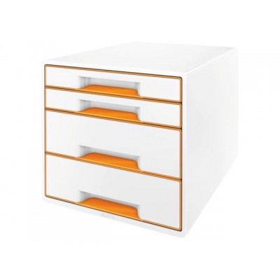 LADENBOX LEITZ WOW 4 LADEN WIT/ORANJE